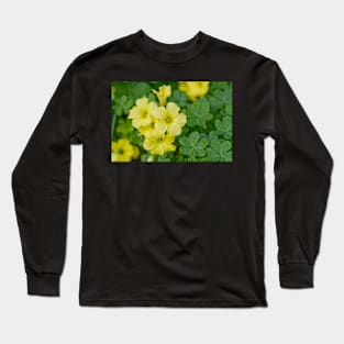 Yellow Flowered Clovers Long Sleeve T-Shirt